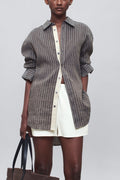 European Linen Stripe Button Down – Premium Fabric Quality