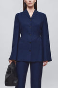 Longline Blazer in Slub – Quintessential Wardrobe Piece