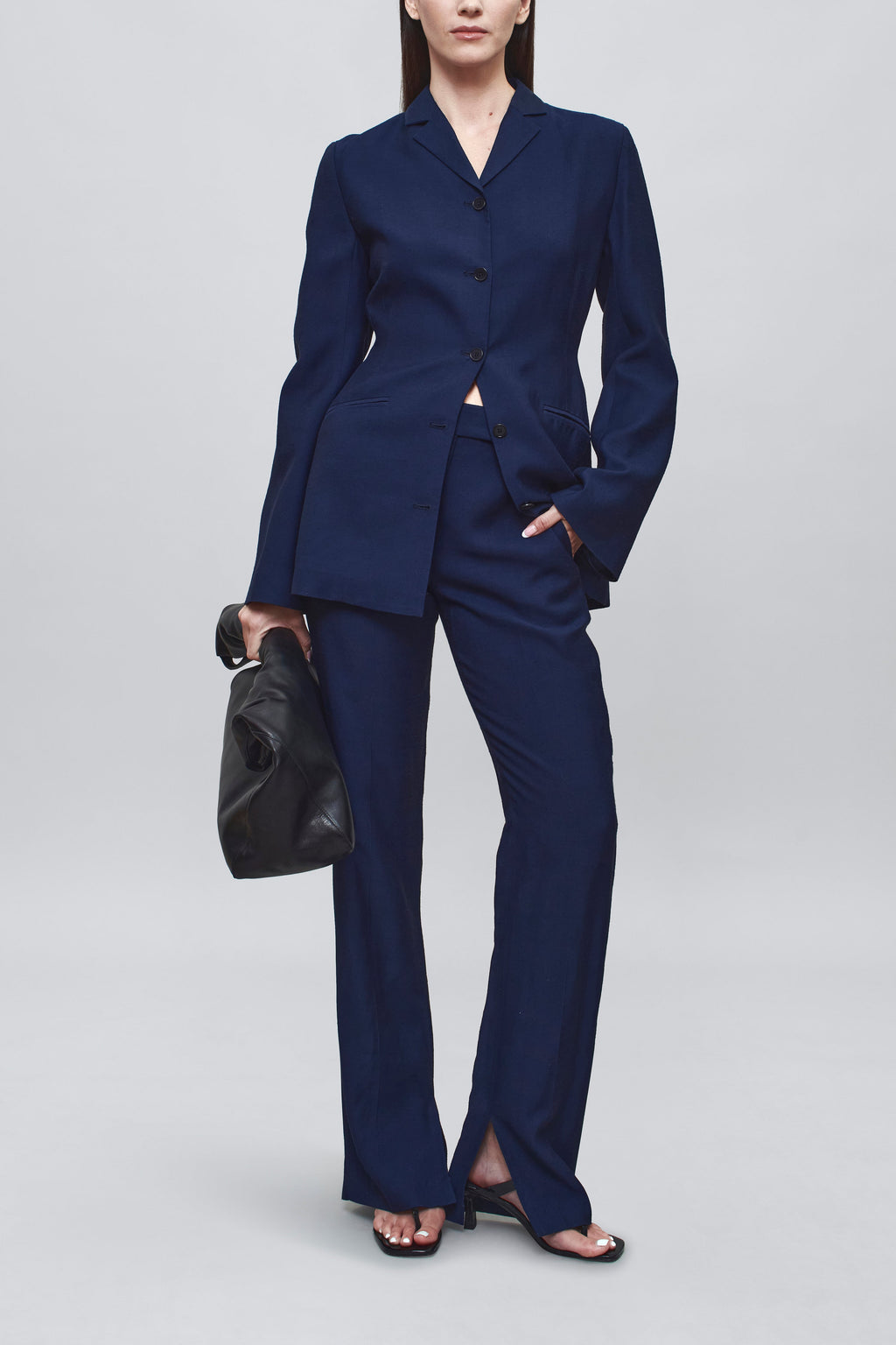 Longline Blazer in Slub – Quintessential Wardrobe Piece