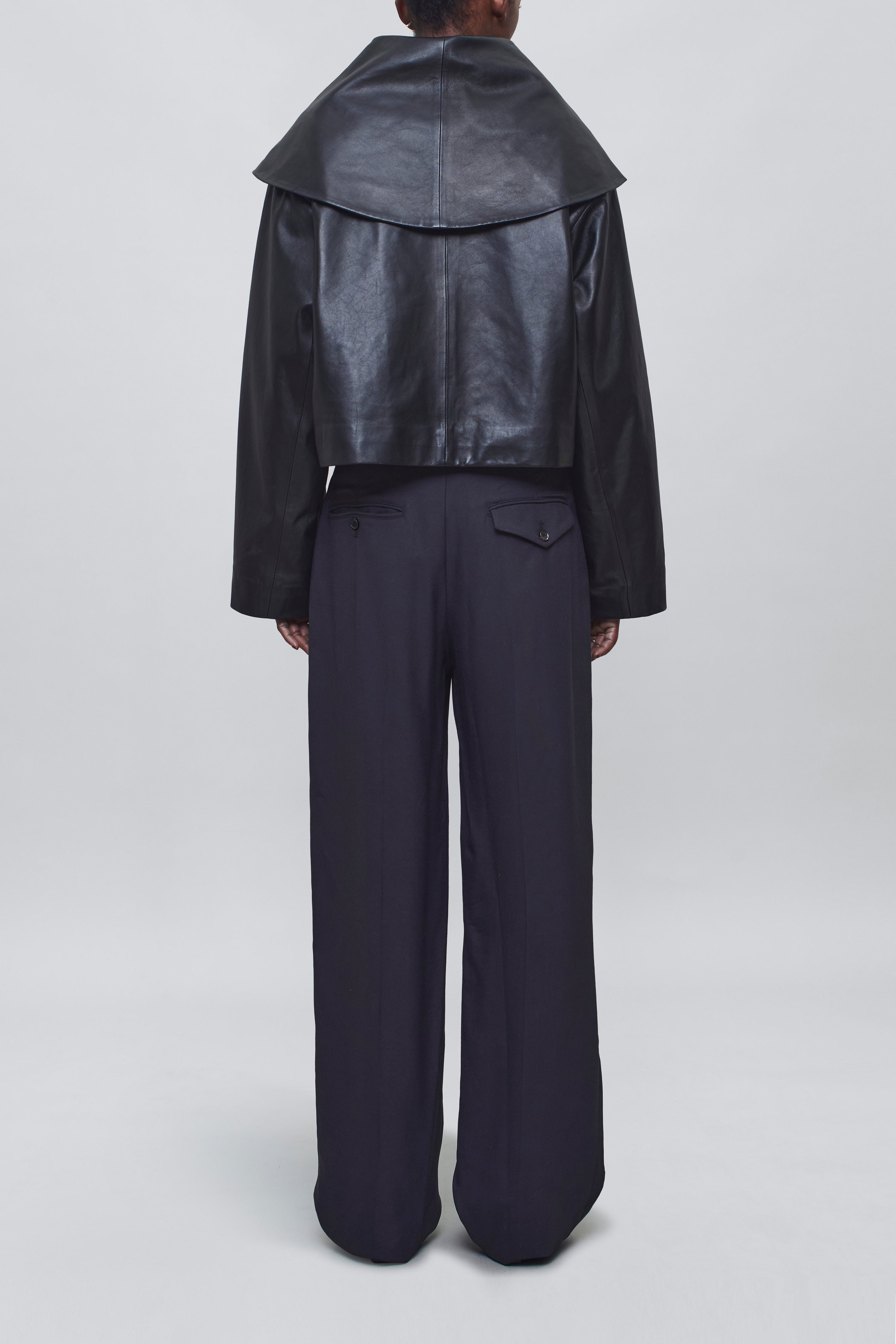 Shawl Jacket – Genuine Lambskin Sophisticated Drape