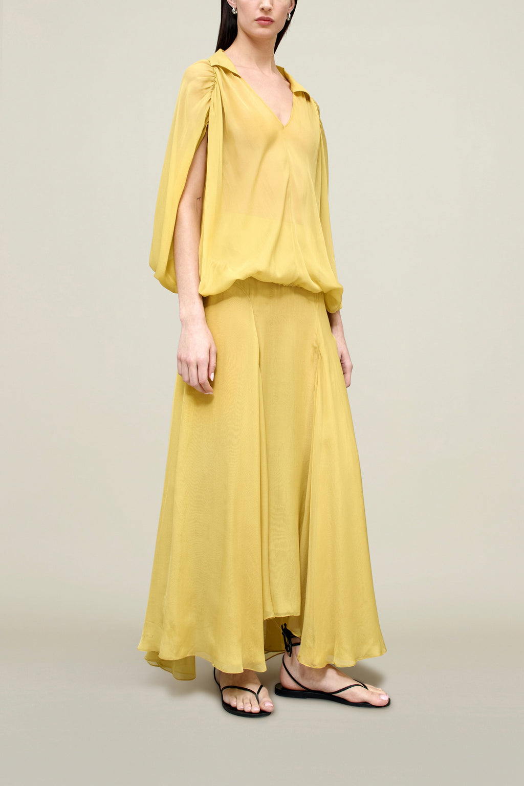 Silk Chiffon Blouse – Graceful Sheer Elegance