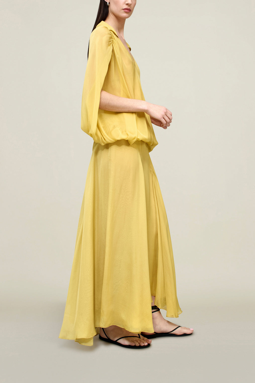 Silk Chiffon Blouse – Graceful Sheer Elegance