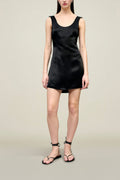 Mini Dress – Liquid Twill Smooth Satin Finish