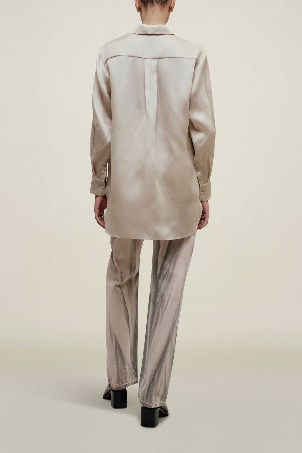 Organza Satin Face Shirt – Sleek Modern Layering