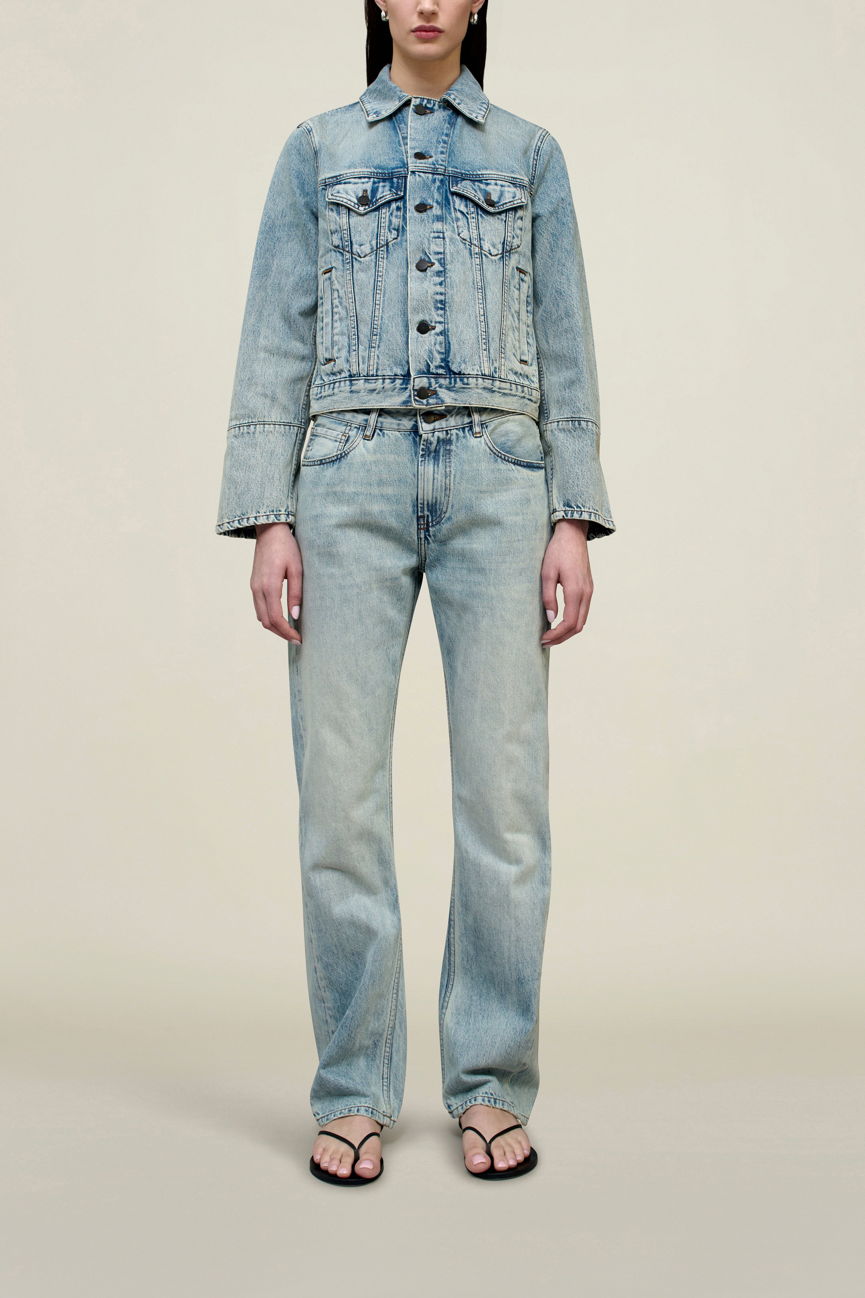 Shrunken Jacket in Cotton Denim – Relaxed Boyfriend Fit