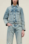 Shrunken Jacket in Cotton Denim – Relaxed Boyfriend Fit