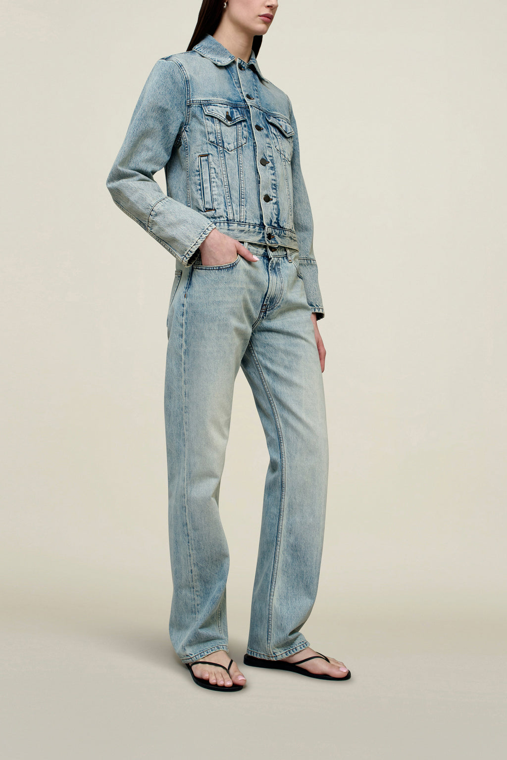 Shrunken Jacket in Cotton Denim – Relaxed Boyfriend Fit