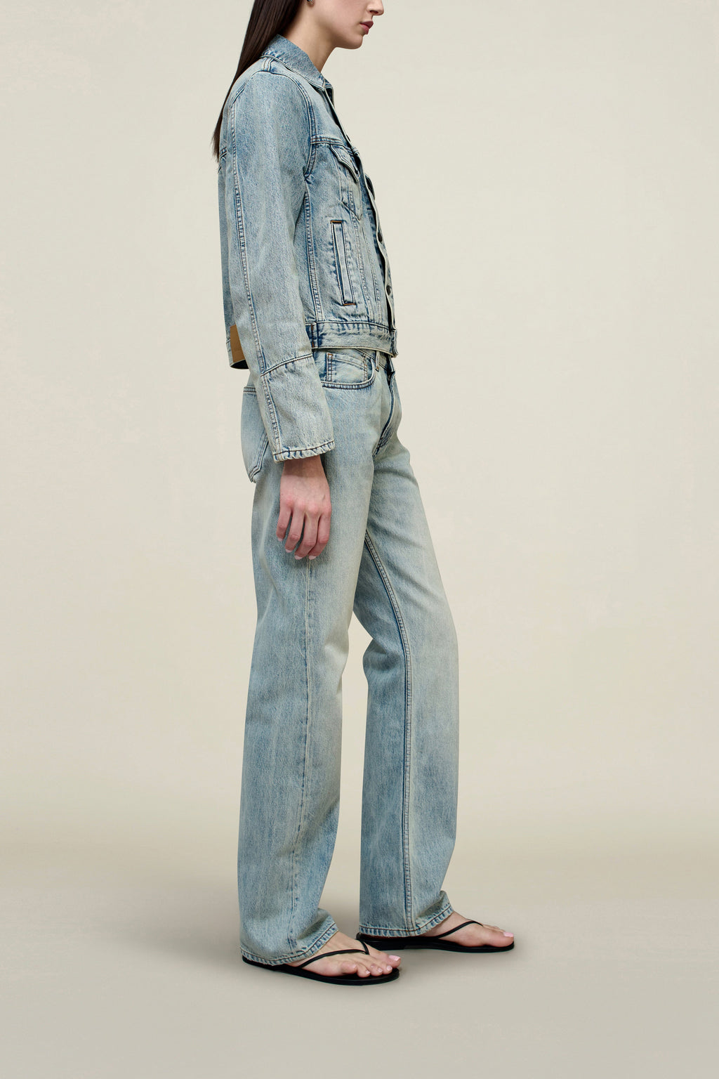 Shrunken Jacket in Cotton Denim – Relaxed Boyfriend Fit