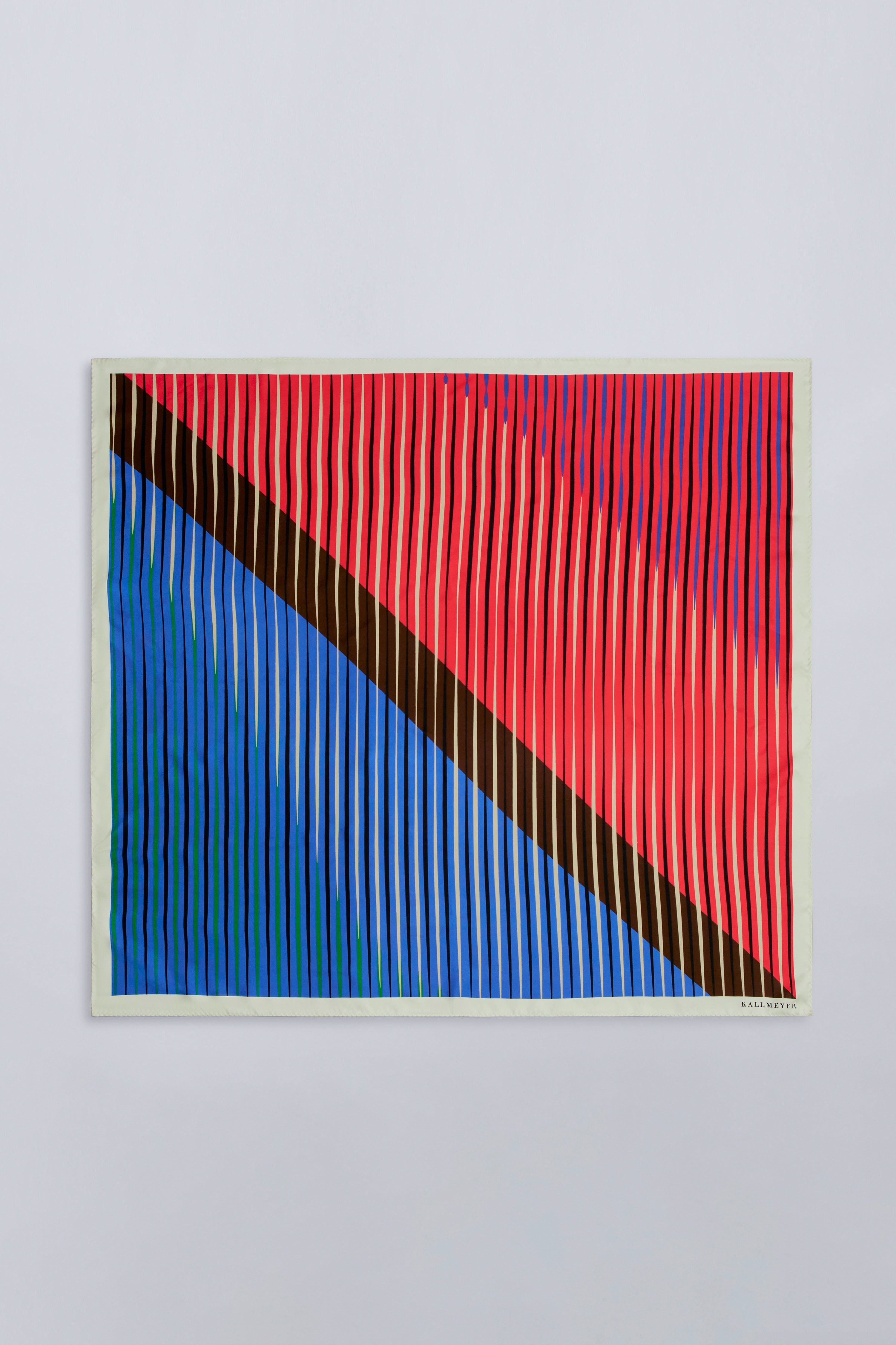 Small Fluted Silk Twill Scarf – Classic Primary Colors
